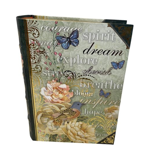 Inspirational Hardcover Journal With Floral & Butterfly Design Gold Accents Line - Picture 6 of 16